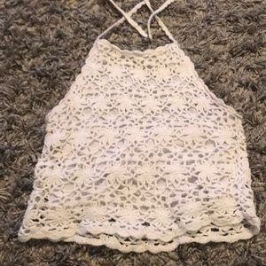 Lacy halter top